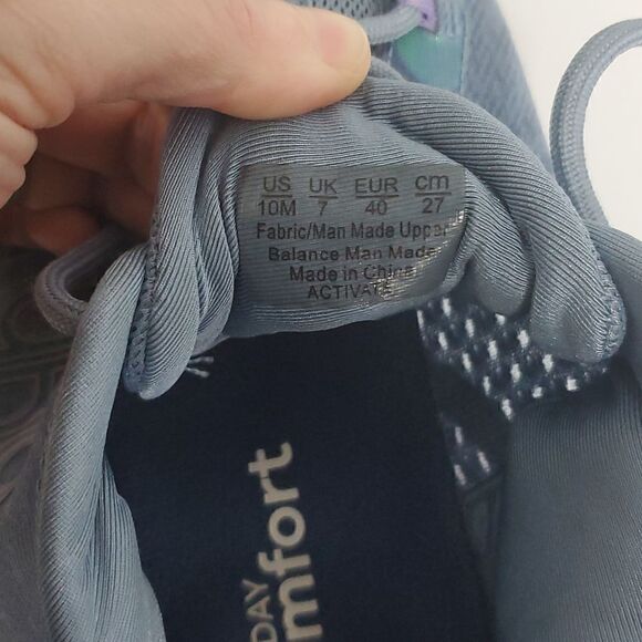 Ryka Activate Walking Shoe Citadel Blue Fabric Size 10M - Picture 8 of 12